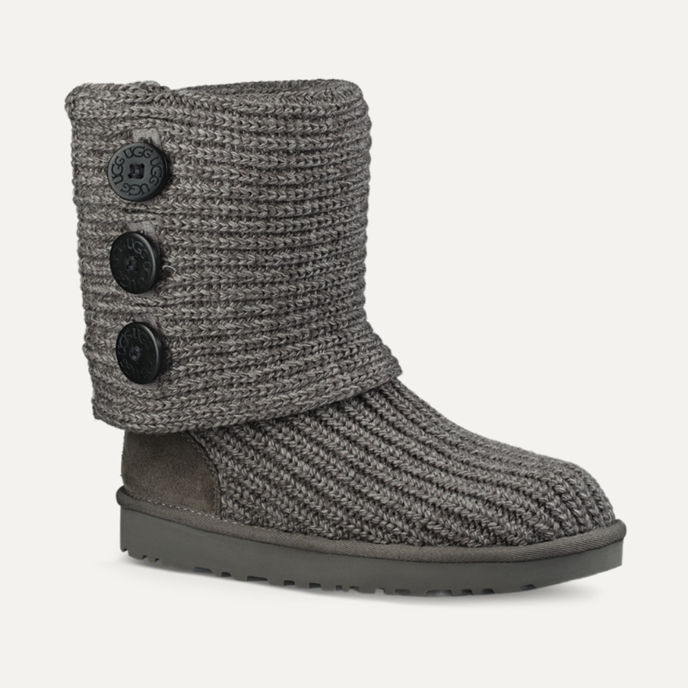 UGG Cardy Women Gray Button Boots Sz 8